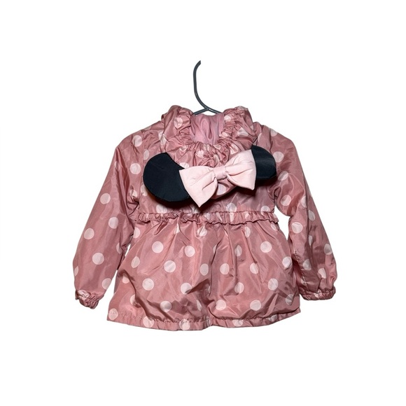 Disney Junior Toddler Girl Minnie Mouse Rain Jacket Size 18 Months Pink - Picture 9 of 10